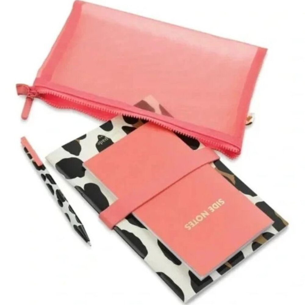 NWT Kate Spade New York Jotter Pouch SET Forest Feline OFFICE/MAKEUP